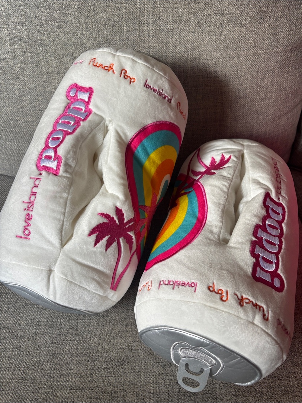 Oppo White Rainbow Palm Women’s Slippers
